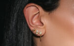 Teardrop Stylish Studs - Gold Plated - Image 2