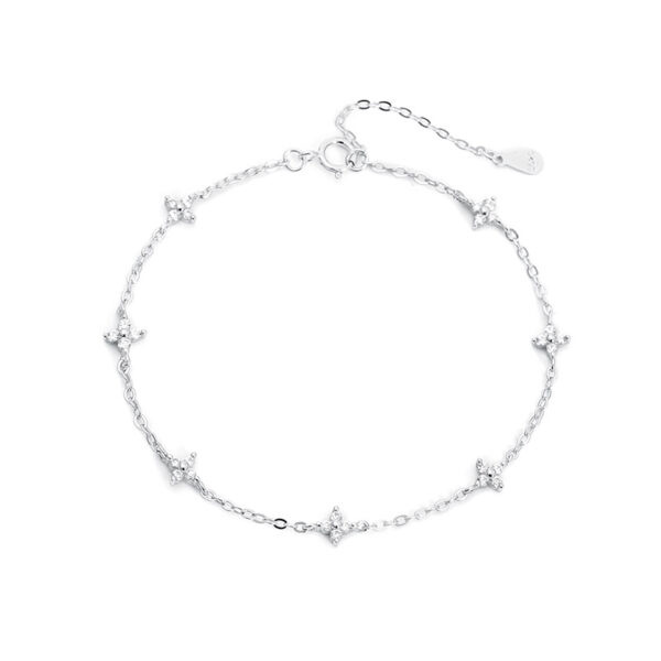 Chain With Crosses Bracelet - Silver