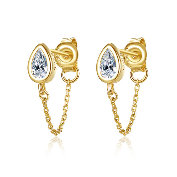 Teardrop Stylish Studs - Gold Plated