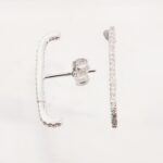 Glam Half-Circle Studs & Ear Jacket Studs