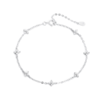Essential Chain Bracelet With Zircon Crosses - Silver