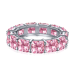 Ariel Eternity Band With Pink Zircon Stones - Silver