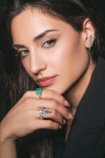 Frozen Eternity Zircon Stone Band - Silver - Image 2